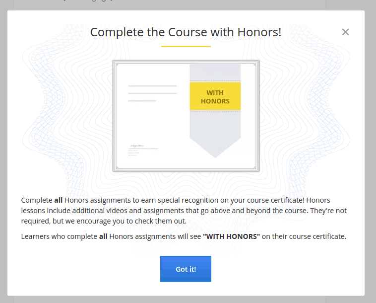 Coursera Honor Code
