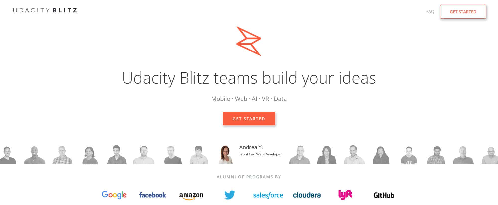Udacity Blitz Homepage