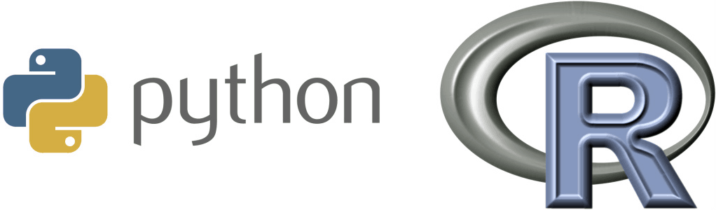 Python and R logos