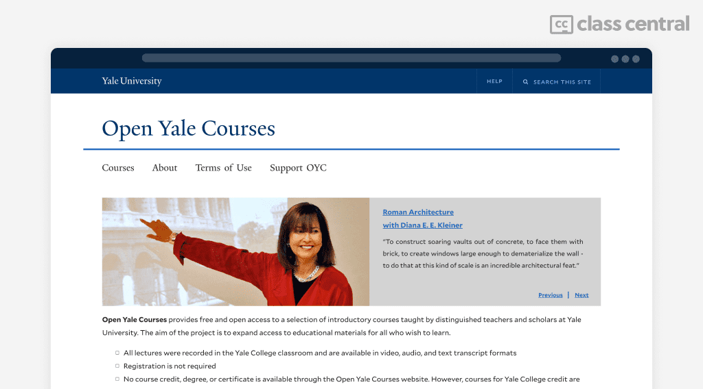 yale open course work