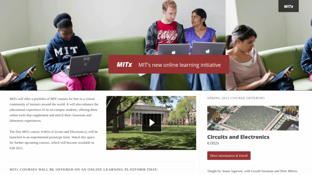 MITx 2012 homepage