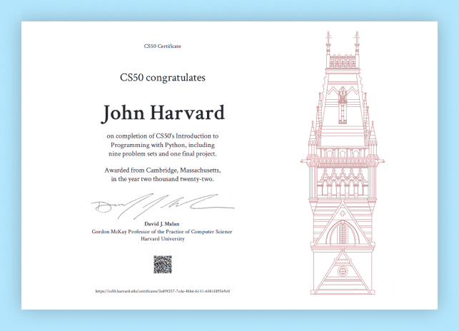 harvard law degree certificate