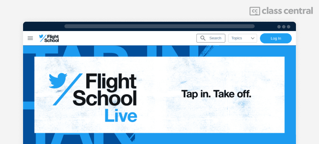twitter flight school homepage