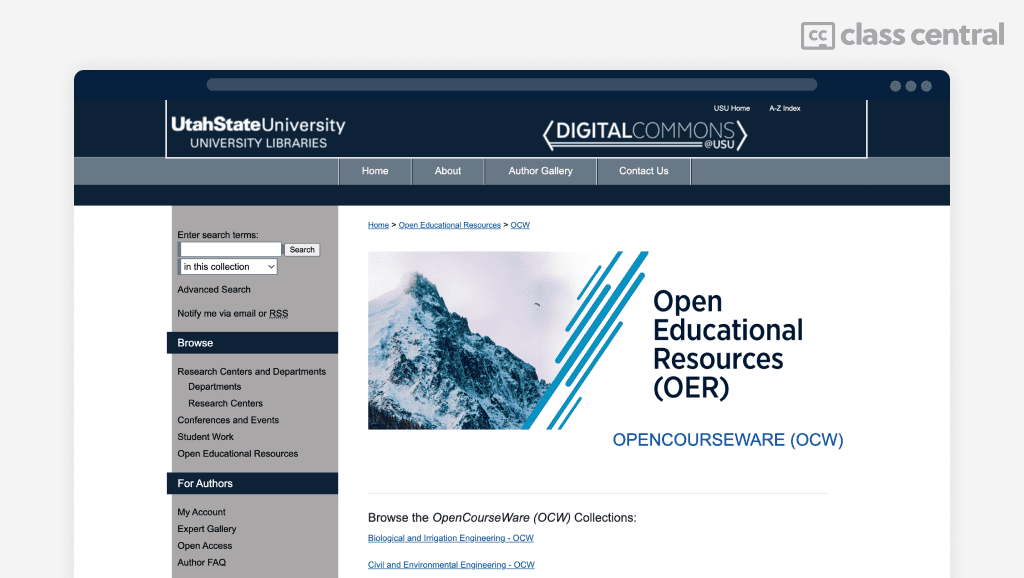 7000+ OpenCourseWare Courses from Top Institutions — Class Central